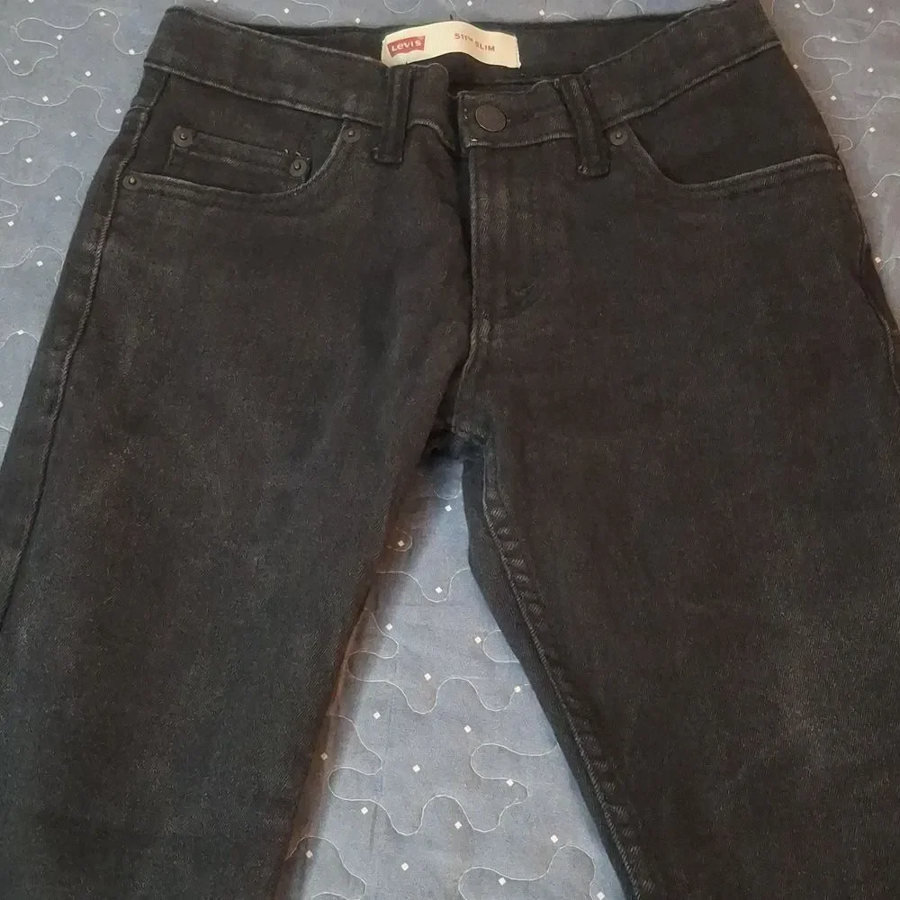 Levi's 511 Slim Black Denim Jeans size 12R